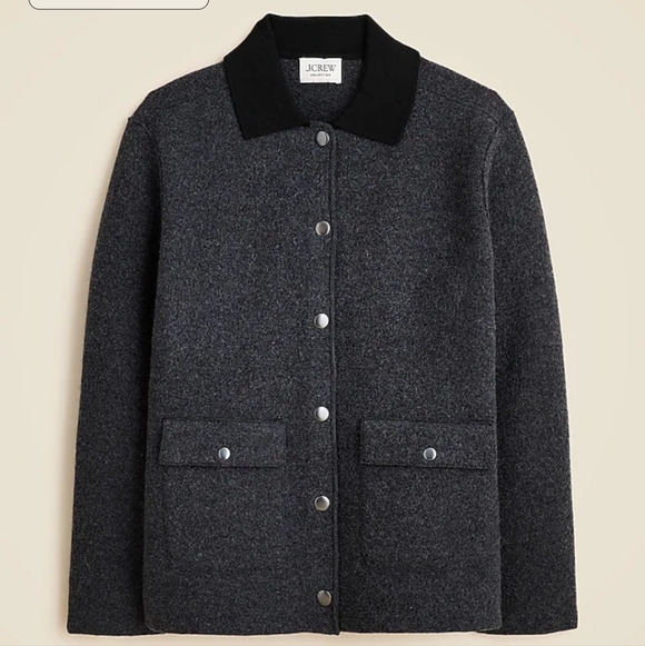 New J Crew Collection Barn Jacket™ sweater in boiled wool CM692 Size M $368 - Picture 5 of 12
